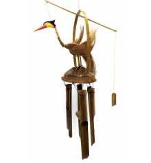 Музыка ветра бамбуковая + кокос «Аист» (70×40×15 см) купить в интернет магазине подарков ПраздникШоп