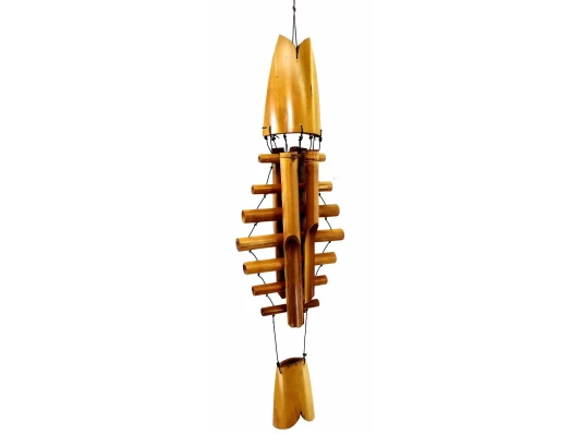 Музыка ветра бамбуковая «Рыба» (60×16×6 см) купить в интернет магазине подарков ПраздникШоп