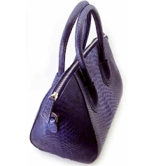 Сумочка из кожи питона (30×30×15 см) синяя купить в интернет магазине подарков ПраздникШоп