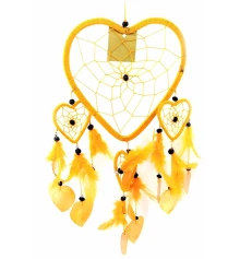 Ловец снов «Сердечко» оранжевый (38×18 см) купить в интернет магазине подарков ПраздникШоп