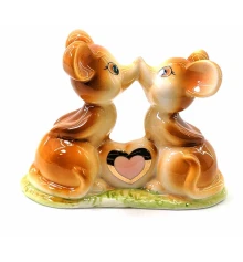 Мышки влюбленные фарфоровые (9×7×4 см) купить в интернет магазине подарков ПраздникШоп