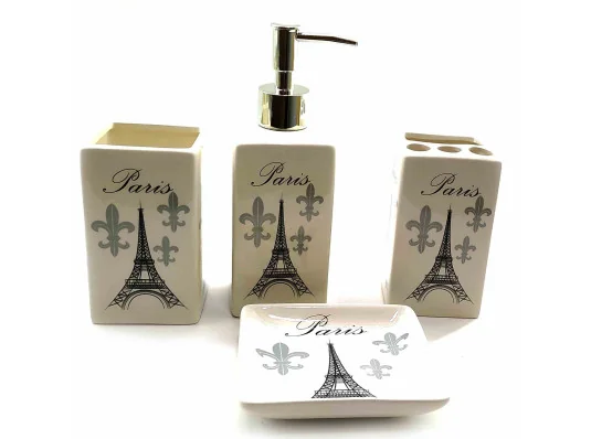 Набор для ванной керамический «Paris» (22×23×8 см) купить в интернет магазине подарков ПраздникШоп