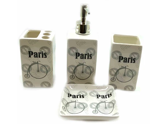 Набор для ванной керамический «Paris» (22×23×8 см) A купить в интернет магазине подарков ПраздникШоп