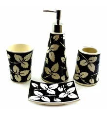 Набор для ванной керамический «Листья» (22×23×8 см) купить в интернет магазине подарков ПраздникШоп