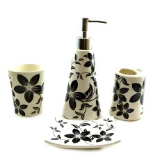 Набор для ванной керамический «Цветы» (22×23×8 см) B купить в интернет магазине подарков ПраздникШоп