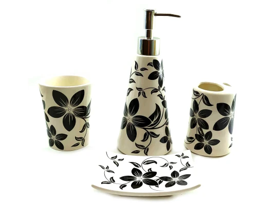 Набор для ванной керамический «Цветы» (22×23×8 см) B купить в интернет магазине подарков ПраздникШоп