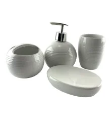 Набор для ванной керамический белый (17×14×10 см) купить в интернет магазине подарков ПраздникШоп