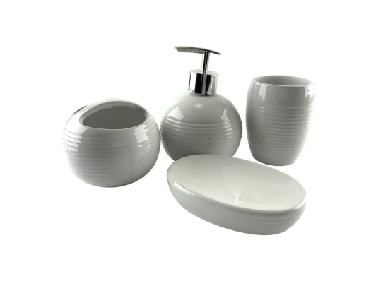Набор для ванной керамический белый (17×14×10 см) купить в интернет магазине подарков ПраздникШоп