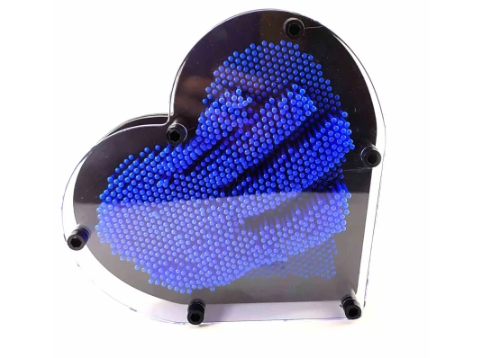 Пинарт «Сердце» синий (19×17×4 см) купить в интернет магазине подарков ПраздникШоп