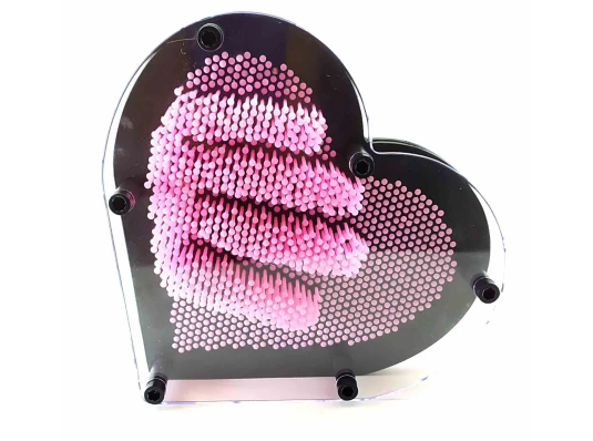 Пинарт «Сердце» розовый (19×17×4 см) купить в интернет магазине подарков ПраздникШоп