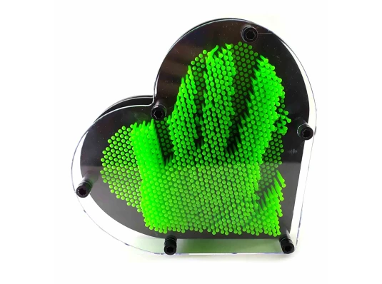 Пинарт «Сердце» зеленый (19×17×4 см) купить в интернет магазине подарков ПраздникШоп