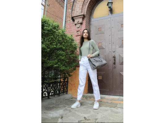 Сумочка из кожи питона (39×25×13 см) синяя купить в интернет магазине подарков ПраздникШоп