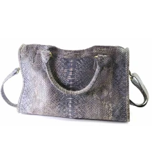 Сумочка из кожи питона (39×25×13 см) синяя купить в интернет магазине подарков ПраздникШоп