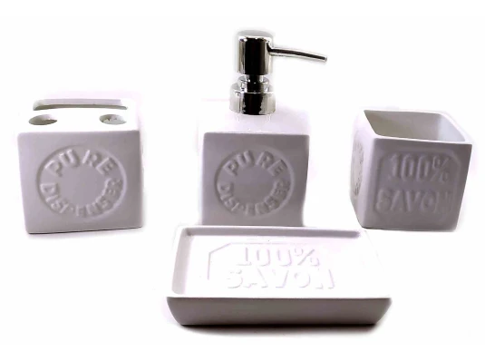 Набор для ванной керамический (23×18×8 см) купить в интернет магазине подарков ПраздникШоп