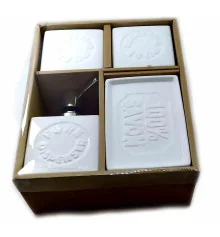 Набор для ванной керамический (23×18×8 см) купить в интернет магазине подарков ПраздникШоп