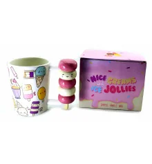 Чашка керамическая «Пирожное & Мороженое» (12×14×8.5 см) (350 мл) купить в интернет магазине подарков ПраздникШоп