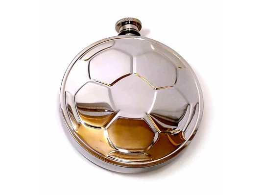 Фляга из нерж.стали «Футбол» (150 мл) (11.5×10×1.5 см) купить в интернет магазине подарков ПраздникШоп