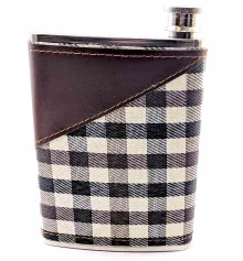 Фляга из нерж.стали «Шотландская клетка» (230 мл) (13.5×10×2 см) купить в интернет магазине подарков ПраздникШоп