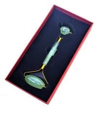 Массажер нефритовый двойной валик с ручкой в футляре Fine (14.5×5.5×2 см) купить в интернет магазине подарков ПраздникШоп