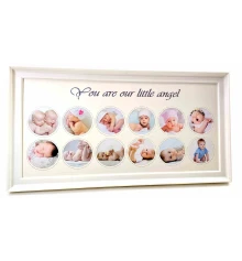 Фоторамка для новорожденных (39×20×2 см) белая купить в интернет магазине подарков ПраздникШоп