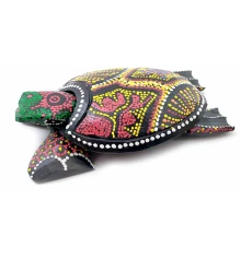 Пепельница черепаха деревянная расписная (20×11×5 см) купить в интернет магазине подарков ПраздникШоп