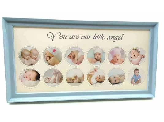 Фоторамка «Для новорожденных» для мальчиков (39×20×2 см) голубая купить в интернет магазине подарков ПраздникШоп