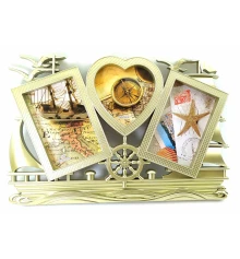 Фоторамка «Морская» на 3 фото (фото 10×15 см 12×12 см) (39×26×2 см) купить в интернет магазине подарков ПраздникШоп