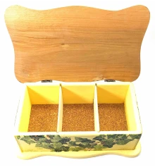 Шкатулка «Оливки» с фигурной крышкой (26.5×15.5×9.5) ольха купить в интернет магазине подарков ПраздникШоп