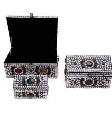 Сундуки с камнями набор (3 шт.) (33×23×23 см 27×17×17 см 18×11×11 см) купить в интернет магазине подарков ПраздникШоп