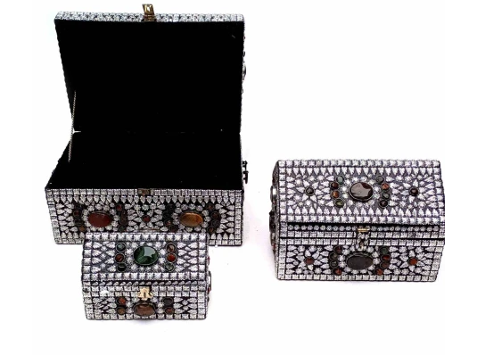 Сундуки с камнями набор (3 шт.) (33×23×23 см 27×17×17 см 18×11×11 см) купить в интернет магазине подарков ПраздникШоп