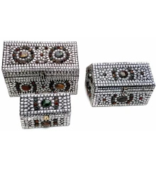 Сундуки с камнями набор (3 шт.) (33×23×23 см 27×17×17 см 18×11×11 см) купить в интернет магазине подарков ПраздникШоп