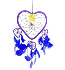Ловец снов Сердечко фиолетовый (38×18 см) купить в интернет магазине подарков ПраздникШоп