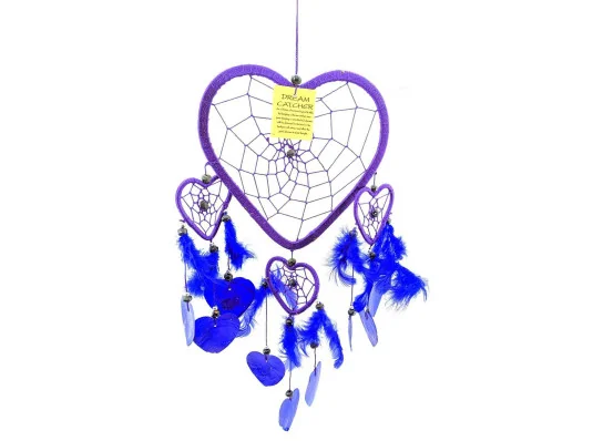 Ловец снов Сердечко фиолетовый (38×18 см) купить в интернет магазине подарков ПраздникШоп