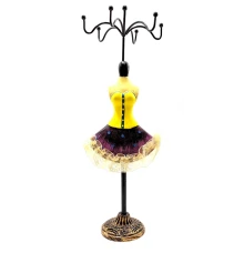 Подставка под бижутерию «Манекен» желто-фиолетовая (27.5×7×10 см) купить в интернет магазине подарков ПраздникШоп
