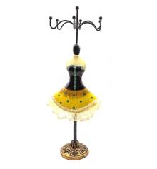 Подставка под бижутерию «Манекен» черно-желтая (27.5×7×10 см) купить в интернет магазине подарков ПраздникШоп