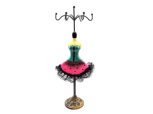 Подставка под бижутерию «Манекен» бирюзово-малиновая (27.5×7×10 см) купить в интернет магазине подарков ПраздникШоп