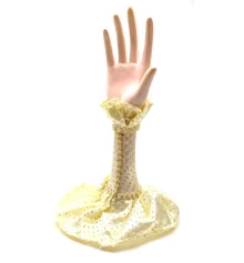 Подставка под бижутерию «Рука» желтая (19.5×5.5×3.5 см) купить в интернет магазине подарков ПраздникШоп