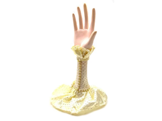 Подставка под бижутерию «Рука» желтая (19.5×5.5×3.5 см) купить в интернет магазине подарков ПраздникШоп