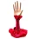 Подставка под бижутерию «Рука» красная (19.5×5.5×3.5 см) купить в интернет магазине подарков ПраздникШоп