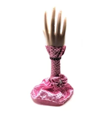 Подставка под бижутерию «Рука» розовая (19.5×5.5×3.5 см) купить в интернет магазине подарков ПраздникШоп