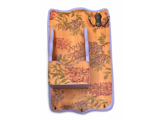 Вешалка Лаванда с ящиком массив дерева (34×20 см) A купить в интернет магазине подарков ПраздникШоп