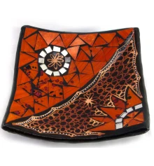 Блюдо терракотовое с мозаикой (19×19×4 см) C купить в интернет магазине подарков ПраздникШоп