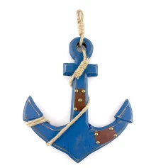 Якорь деревянный синий (44×27×1.5 см) купить в интернет магазине подарков ПраздникШоп