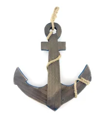 Якорь деревянный синий (44×27×1.5 см) купить в интернет магазине подарков ПраздникШоп