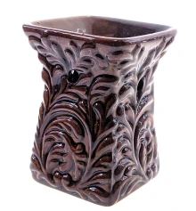 Аромалампа керамическая коричневая глянцевая (10.5×8×8 см) купить в интернет магазине подарков ПраздникШоп