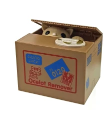 Копилка «Кошка Воришка» на батарейках (12×9×10 см) E купить в интернет магазине подарков ПраздникШоп