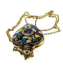 Аромакулон «Сердце» бронзовый инкрустирован камнями (5.5×4.5×2 см) купить в интернет магазине подарков ПраздникШоп