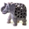 Слон из мыльного камня резной (13×14×7 см)