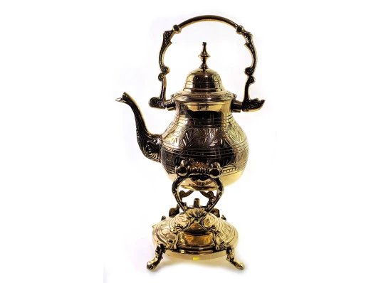 Чайник бронзовый с горелкой на подставке (30.5×19×16 см) купить в интернет магазине подарков ПраздникШоп