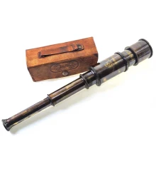 Подзорная труба в кожаном чехле (труба h-41 d-5 см чехол 15×5×6 см) купить в интернет магазине подарков ПраздникШоп